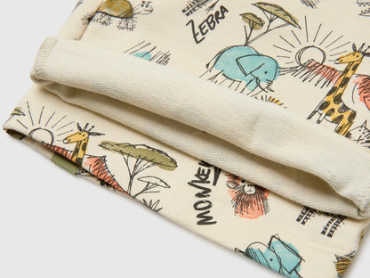 Benetton Multi-color Boys Bermuda Shorts with Safari Print SKU: 3959G9024_70Q Image 03