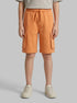 Benetton Orange Boys Fleece Bermuda Shorts with Pockets SKU: 39DJC902N_0D1 Image 00