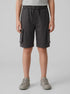 Benetton Dark Gray Boys Fleece Bermuda Shorts with Pockets SKU: 39DJC902N_19E Image 00