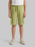 Benetton Military Green Boys Fleece Bermuda Shorts with Pockets SKU: 39DJC902N_1Q1 Image 00