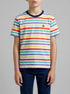 Benetton Air Force Blue Boys Striped Short-Sleeved T-Shirt SKU: 39IAG10LL_906 Image 00