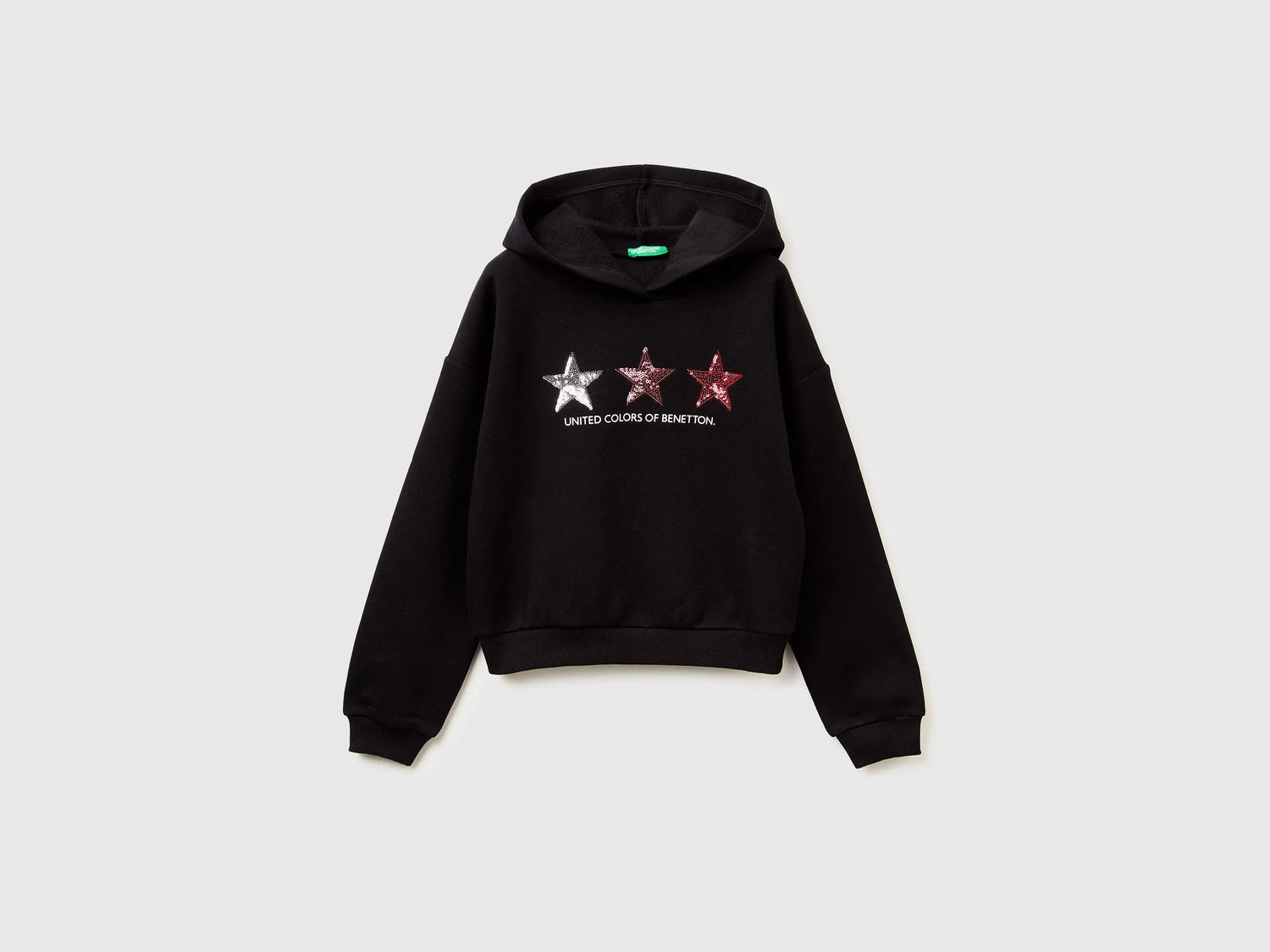 Benetton_Black_Hoodie with Sequins_39M2C205E_100_01