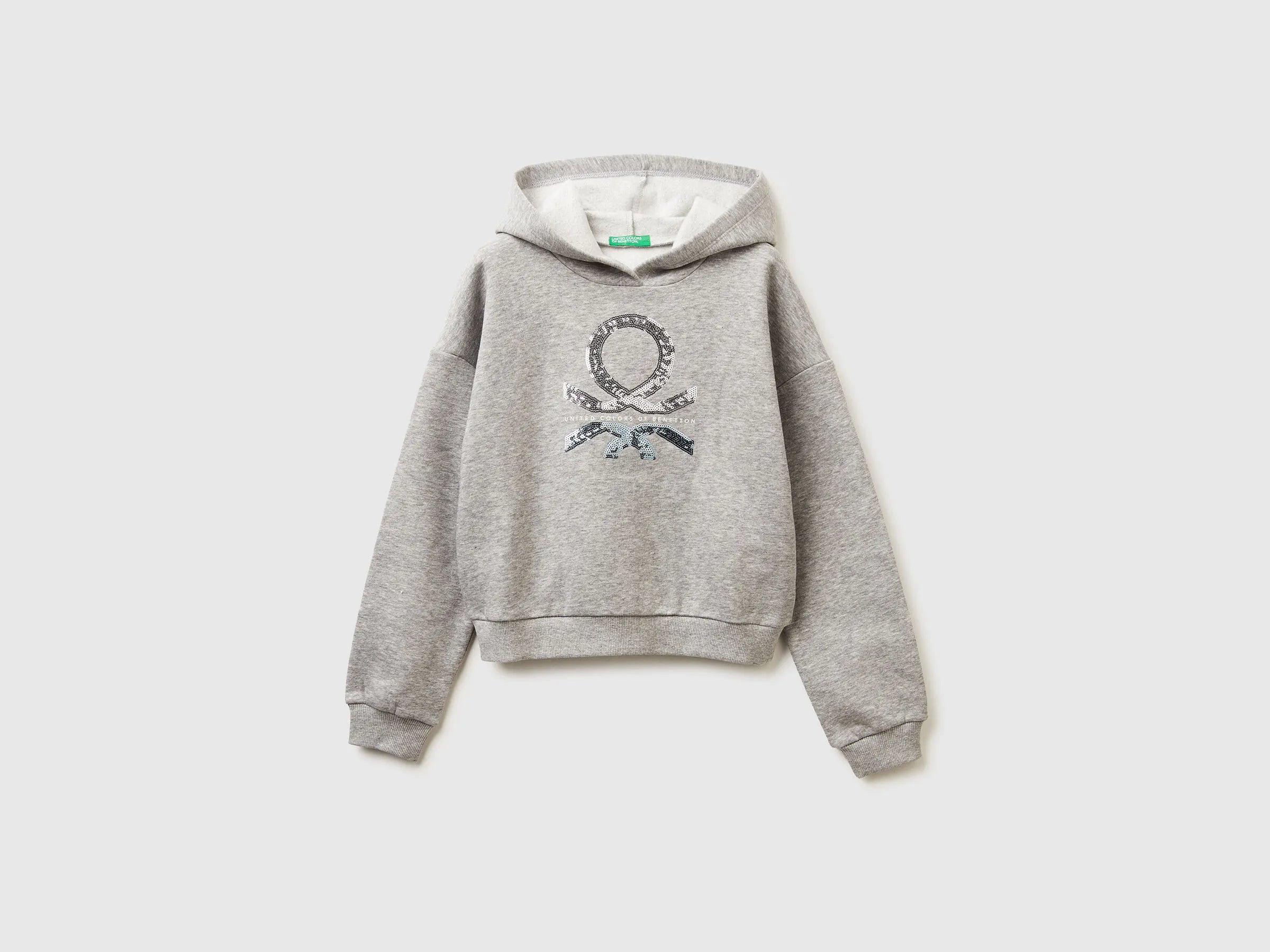 Benetton_Light Gray_Hoodie with Sequins_39M2C205E_501_01