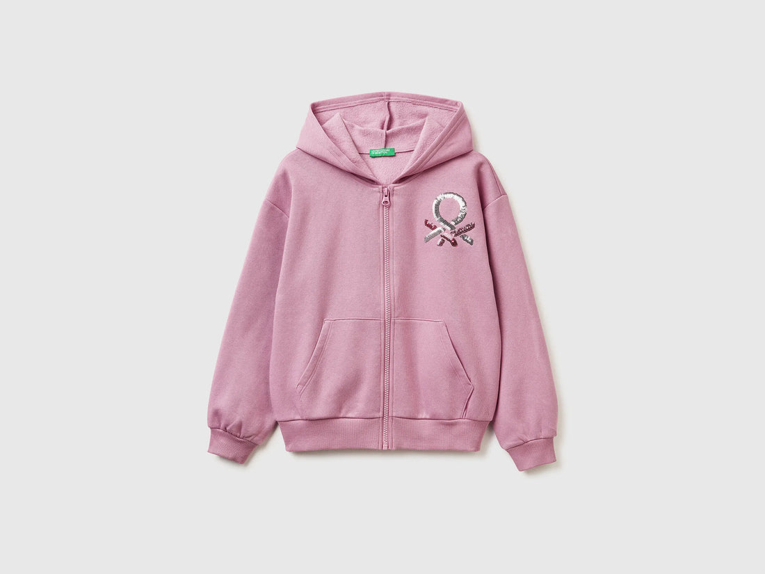 Benetton_Pink_Sweatshirt with Zip and Sequins_39M2C505O_2G9_01