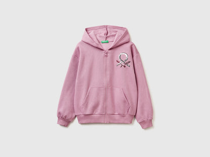 Benetton_Pink_Sweatshirt with Zip and Sequins_39M2C505O_2G9_01