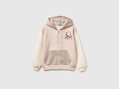 Benetton_Soft Pink_Sweatshirt with Zip and Sequins_39M2C505O_902_01