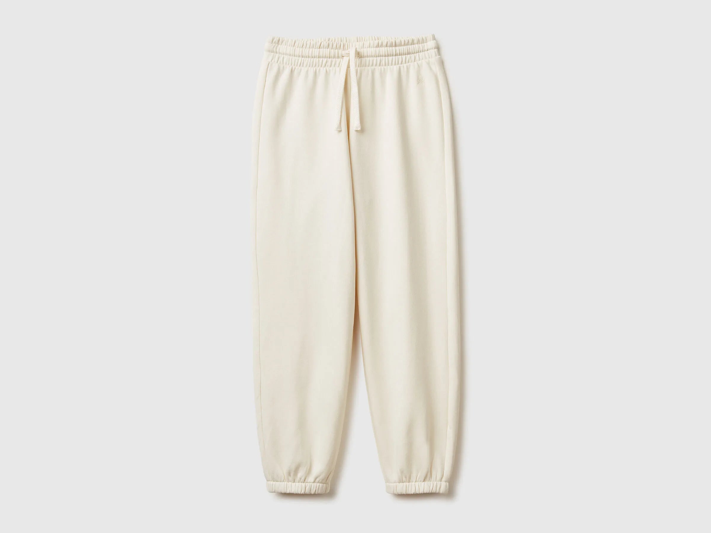 Benetton_Creamy White_Sweat Joggers with Drawstring_39M2CF05I_0R2_01