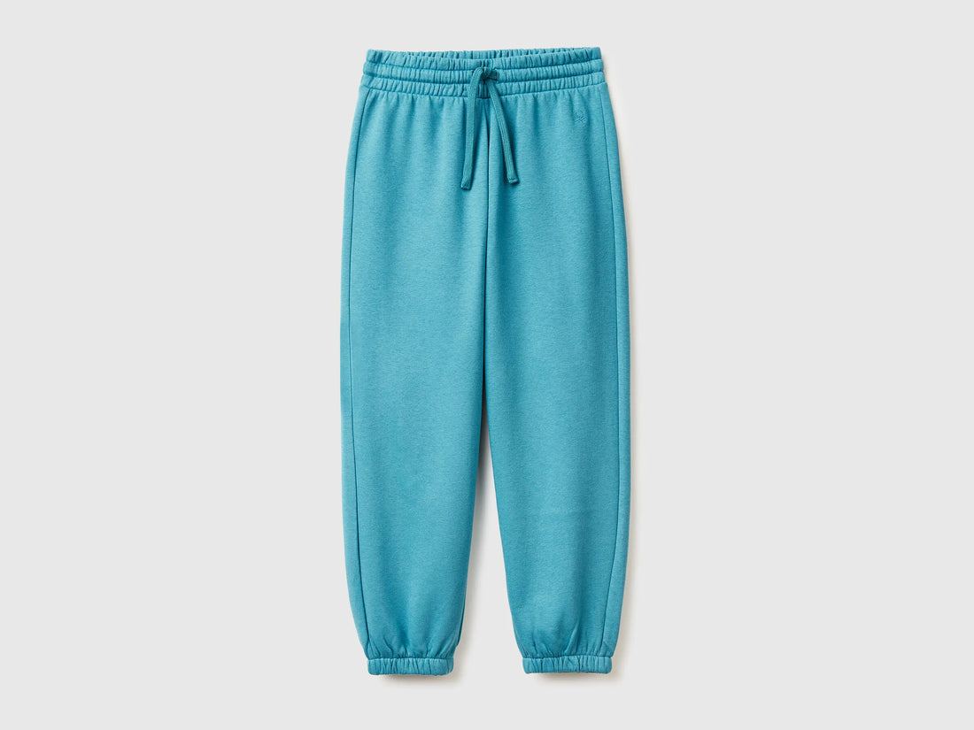 Benetton_Turquoise_Sweat Joggers with Drawstring_39M2CF05I_2H6_01
