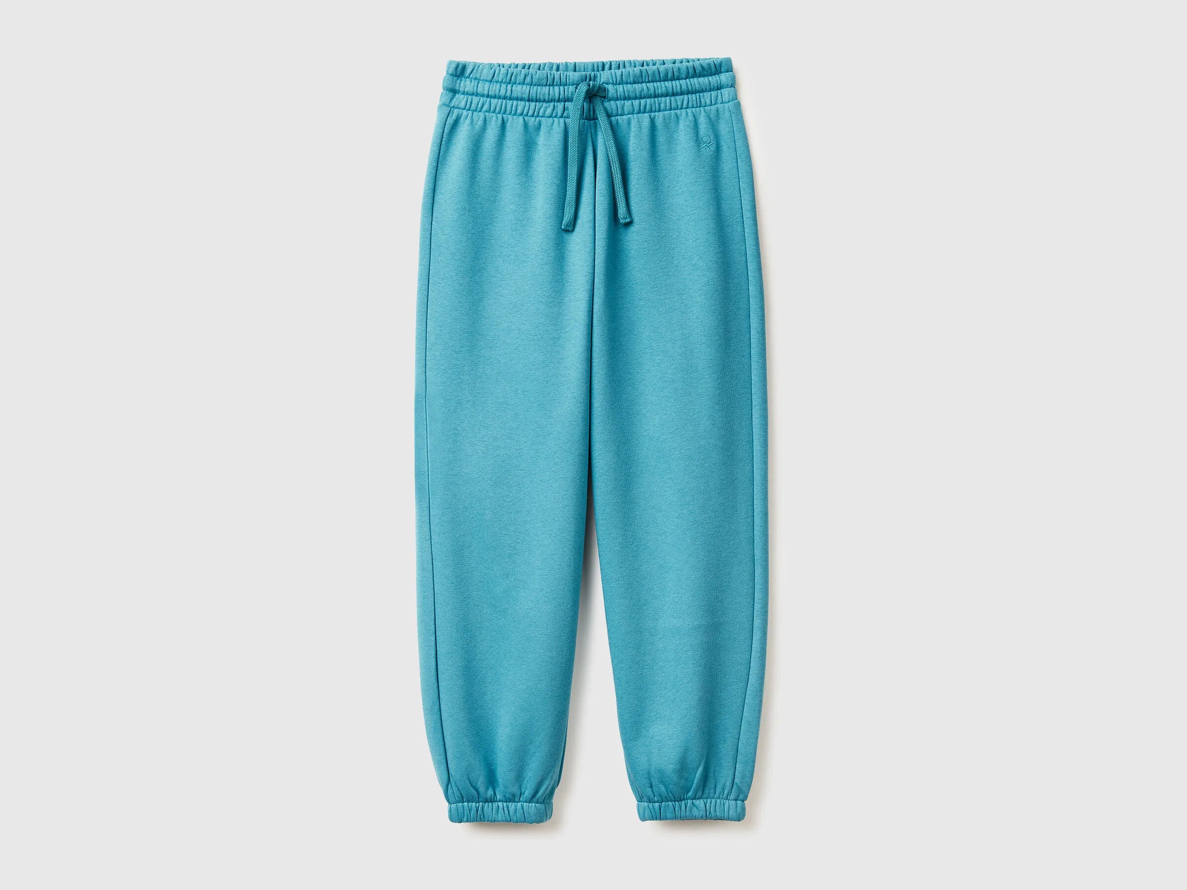 Benetton_Turquoise_Sweat Joggers with Drawstring_39M2CF05I_2H6_01
