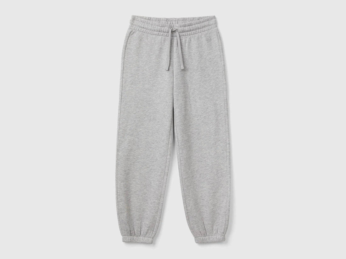 Benetton_Light Gray_Sweat Joggers with Drawstring_39M2CF05I_501_01