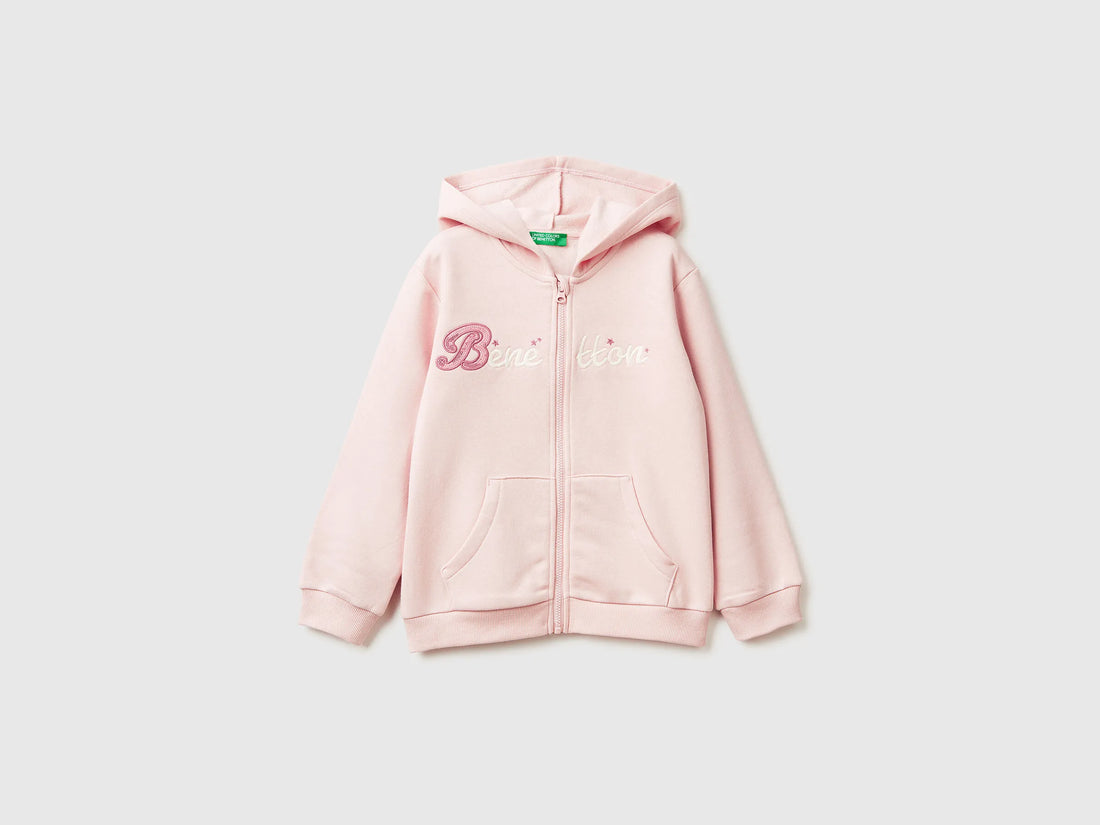 Benetton_Soft Pink_Sweatshirt with Zip and Sequins_39M2G5045_3V5_01