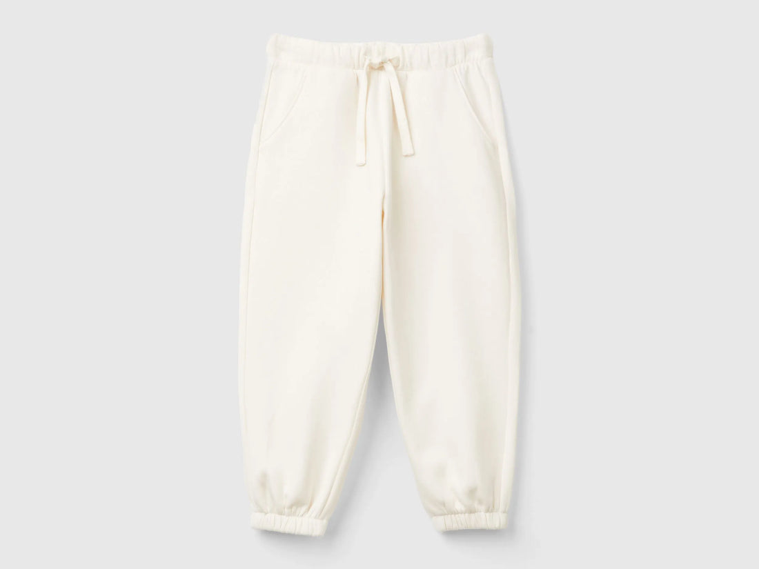 Benetton_Creamy White_Sweat Joggers with Drawstring_39M2GF04F_0R2_01