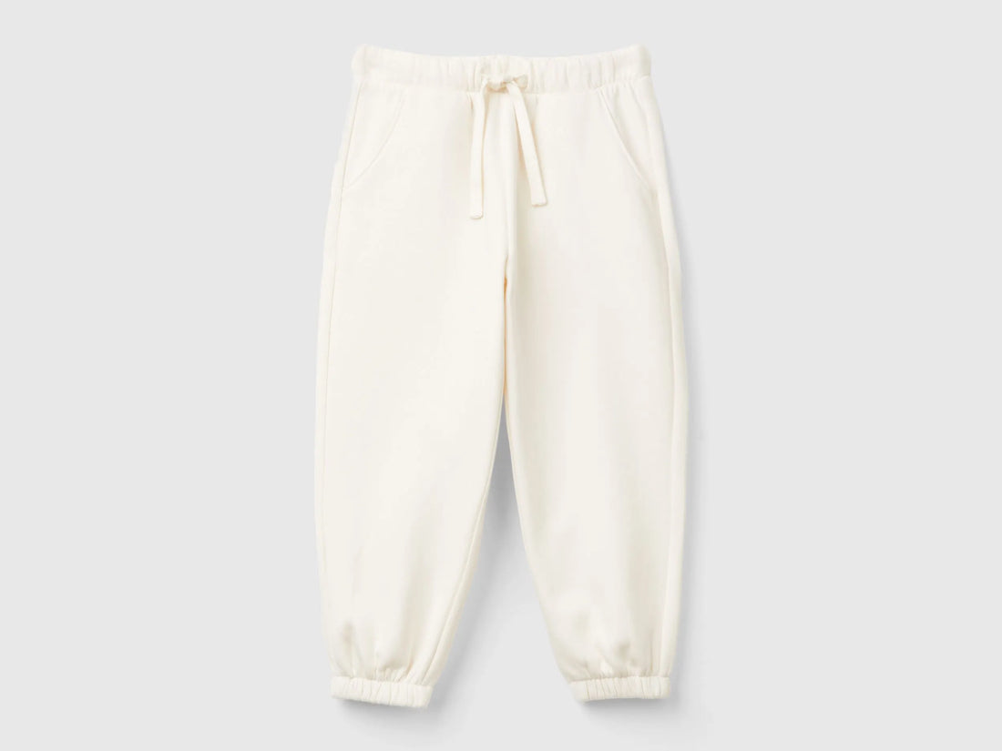 Benetton_Creamy White_Sweat Joggers with Drawstring_39M2GF04F_0R2_01