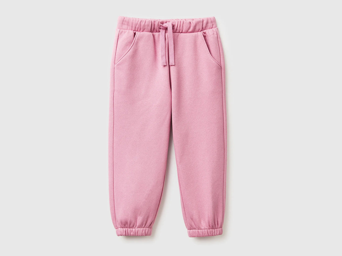 Benetton_Pink_Sweat Joggers with Drawstring_39M2GF04F_2G9_01
