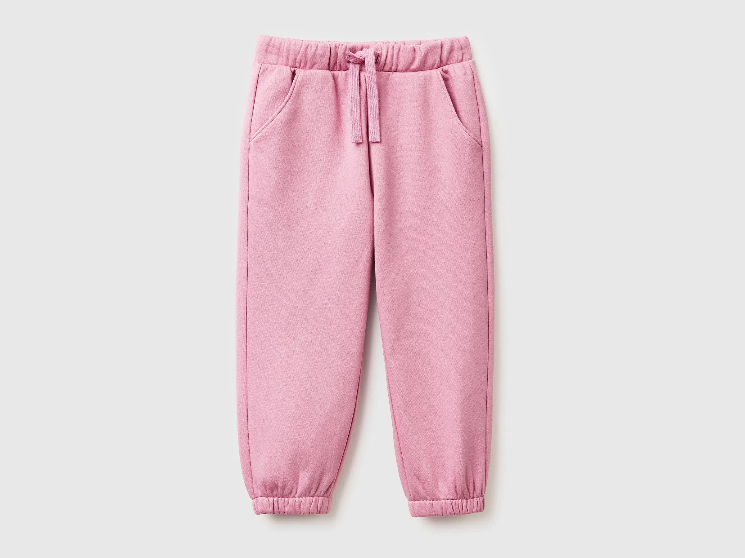 Benetton_Pink_Sweat Joggers with Drawstring_39M2GF04F_2G9_01