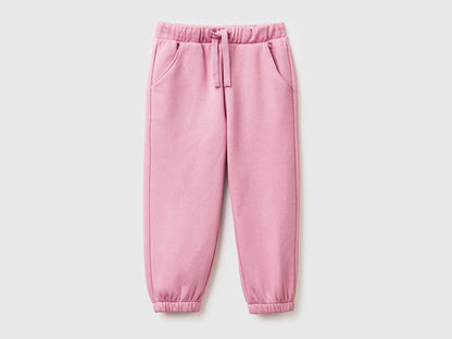 Benetton_Pink_Sweat Joggers with Drawstring_39M2GF04F_2G9_01