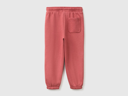 Benetton Brick Red Boys Joggers in Warm Fleece SKU: 39M2GF05O_1D2 Image 02
