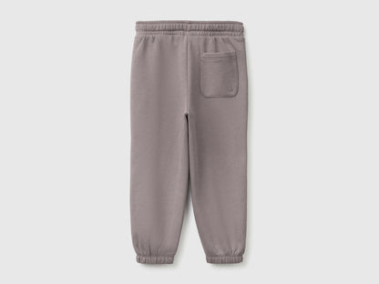 Benetton Gray Boys Joggers in Warm Fleece SKU: 39M2GF05O_39R Image 02