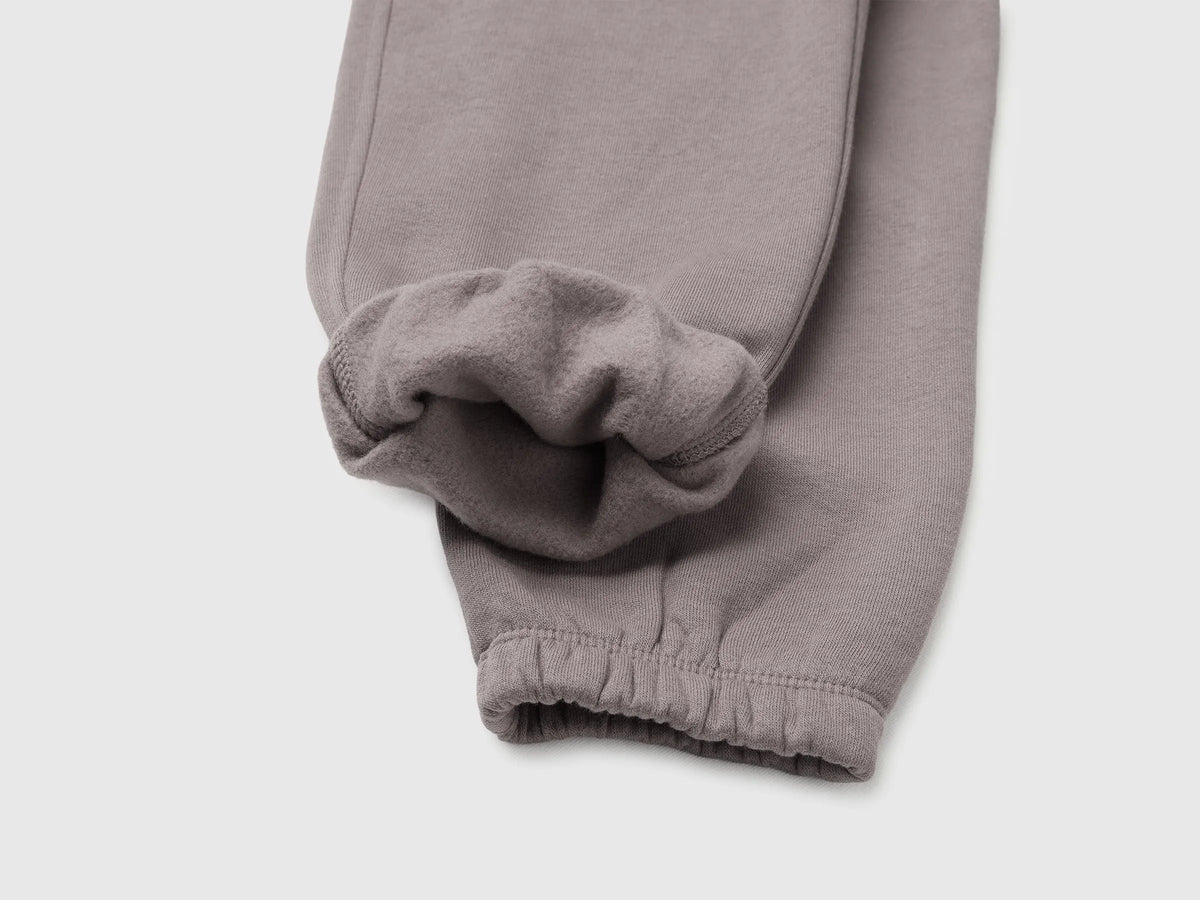 Benetton Gray Boys Joggers in Warm Fleece SKU: 39M2GF05O_39R Image 03