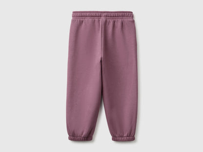 Benetton Plum Girls Joggers in Warm Fleece SKU: 39M2GF05P_048 Image 02