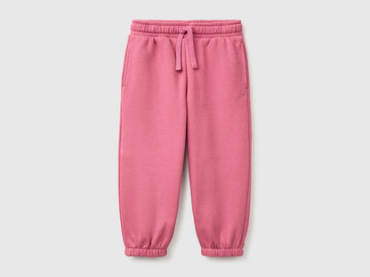 Benetton Fuchsia Girls Joggers in Warm Fleece SKU: 39M2GF05P_2J4 Image 01