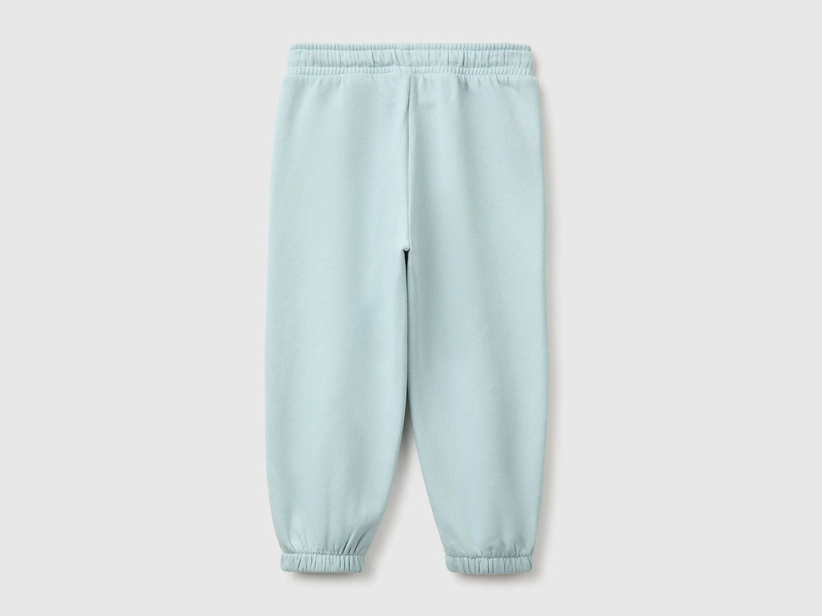 Benetton Aqua Girls Joggers in Warm Fleece SKU: 39M2GF05P_31A Image 02