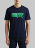 Benetton Dark Blue Men Cotton T-Shirt with Logo SKU: 39VFU1096_902 Image 00