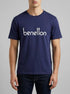 Benetton Dark Blue Men Cotton T-Shirt with Logo SKU: 39VFU1096_907 Image 00