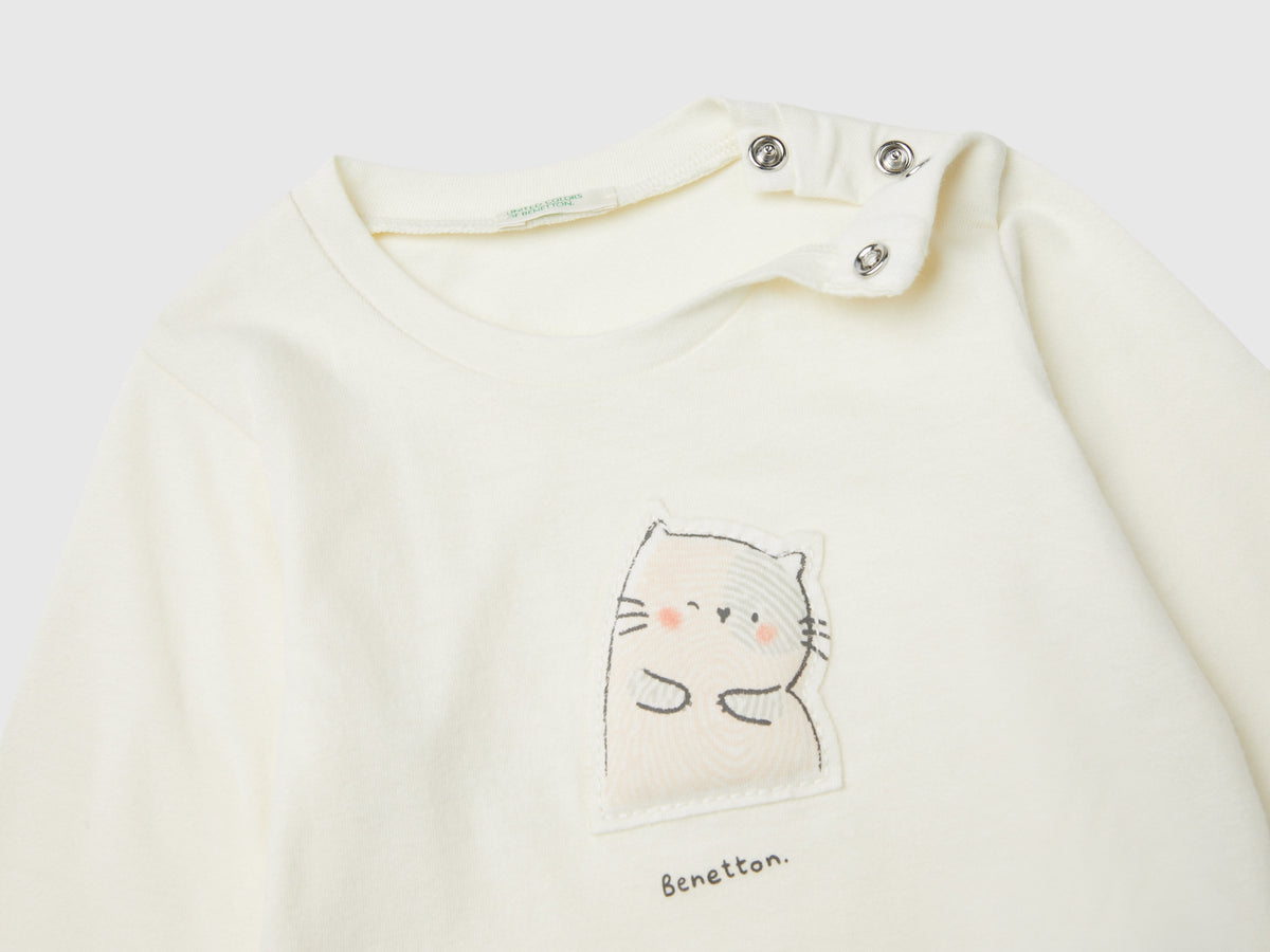 T-Shirt With Animal Patch_3ATNA1056_901_03