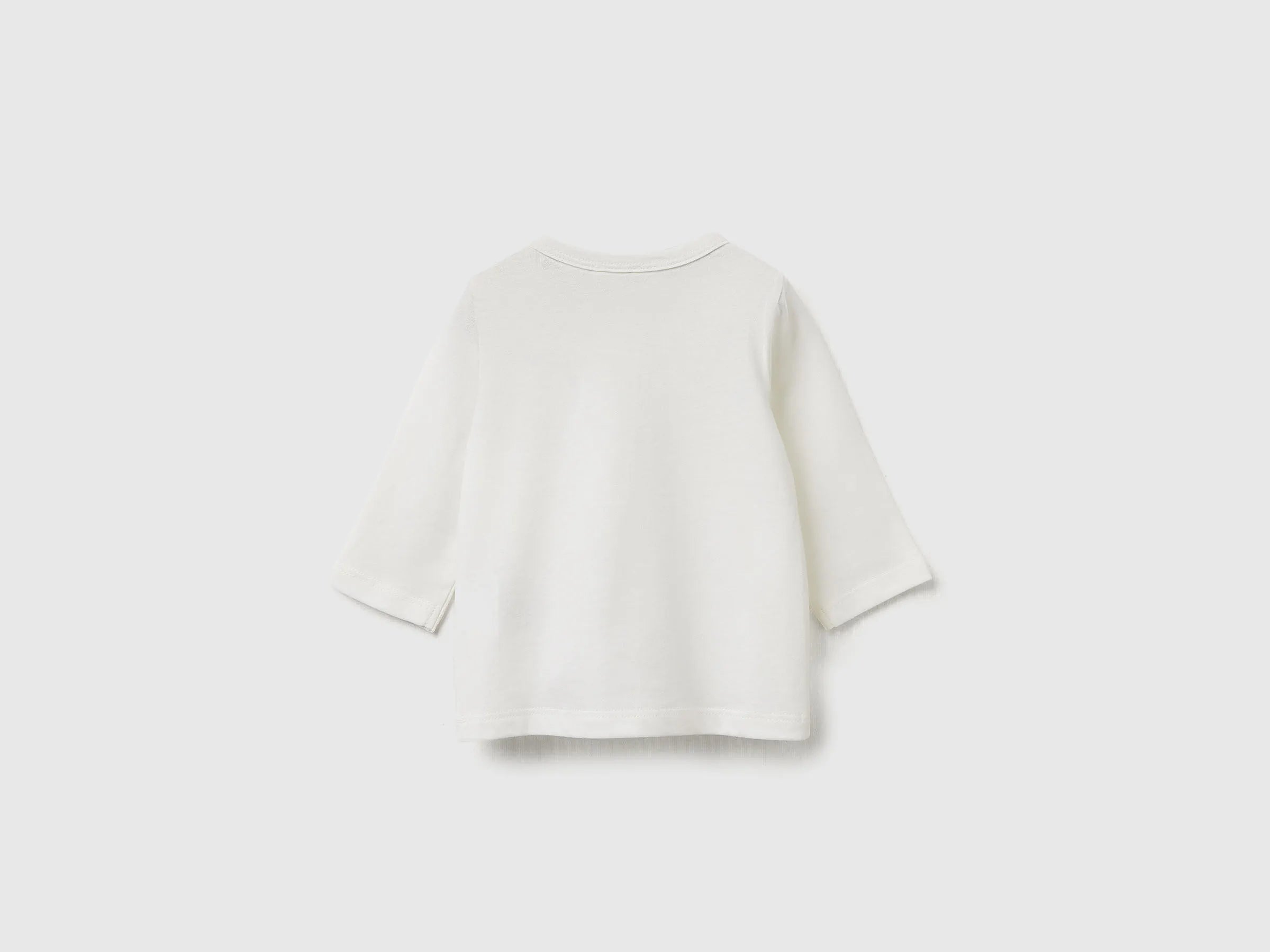 Benetton_Creamy White_Cotton T-Shirt with Print_3ATNA106O_909_02