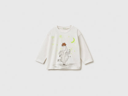 Benetton_Creamy White_T-Shirt with Shiny Print_3ATNA106R_074_01