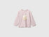 Benetton Pink Girl Organic Cotton Printed T-Shirt SKU: 3ATNA107H_197 Image 01