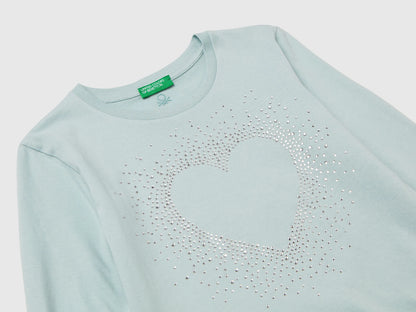 Benetton_Aqua_T-Shirt with Rhinestone Applique_3ATNC10RF_17H_03