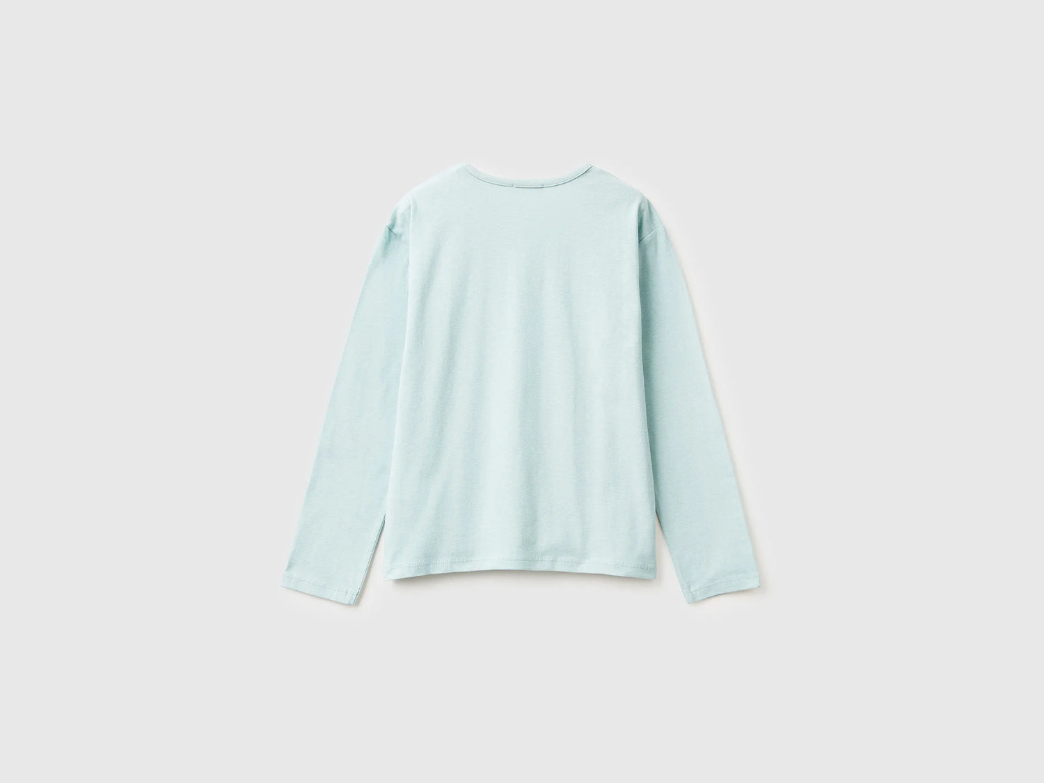 Benetton_Aqua_T-Shirt in Warm Cotton with Sequins_3ATNC10RG_17H_02