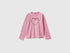 Benetton_Pink_T-Shirt in Warm Cotton with Sequins_3ATNC10RG_2G9_01
