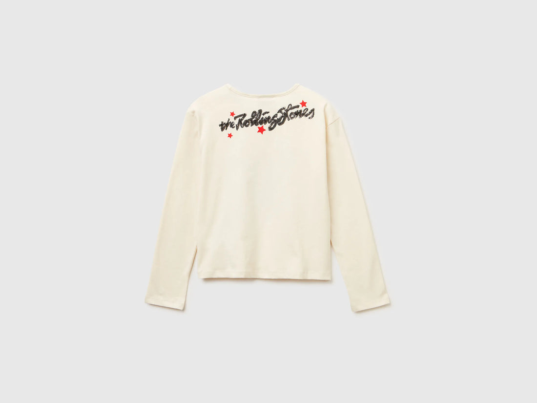 Benetton_Creamy White_Boxy Fit &quot;The Rolling Stones&quot; T-Shirt_3ATNC10RI_3C9_02