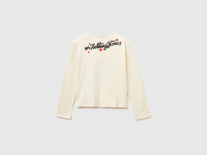 Benetton_Creamy White_Boxy Fit &quot;The Rolling Stones&quot; T-Shirt_3ATNC10RI_3C9_02