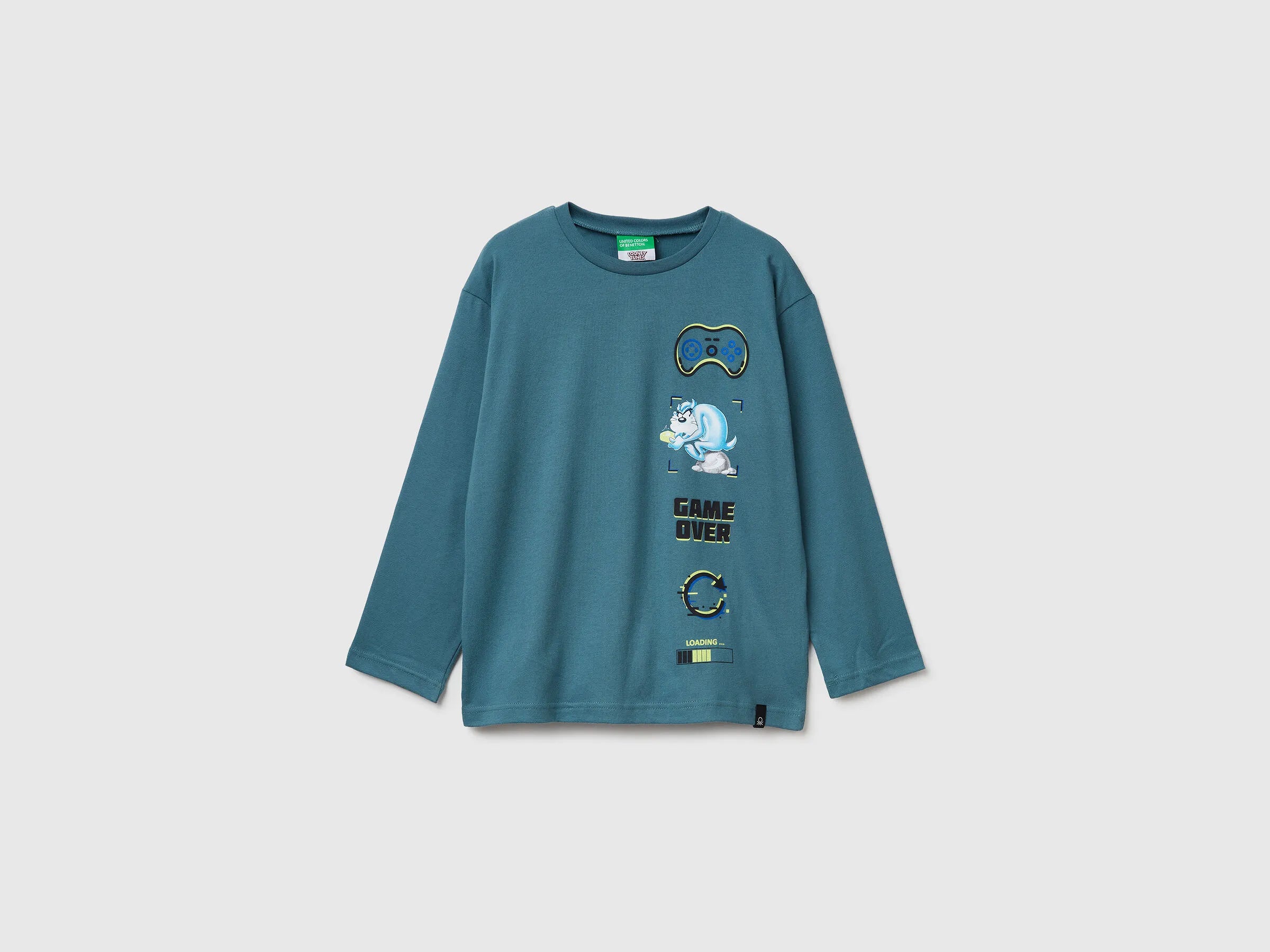 Benetton_Turquoise_T-Shirt with Photographic Print_3ATNC10RL_19W_01