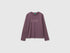Benetton Plum Girls Long-Sleeved T-Shirt with Embroidery SKU: 3ATNC10U8_048 Image 01