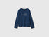 Benetton Blue Girls Long-Sleeved T-Shirt with Embroidery SKU: 3ATNC10U8_355 Image 01