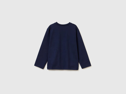 Benetton_Dark Blue_Crew Neck T-Shirt in Warm Cotton_3ATNG10KT_252_02