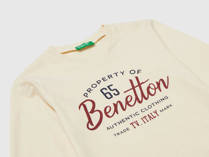 Benetton_Creamy White_Crew Neck T-Shirt in Warm Cotton_3ATNG10KT_3C9_03