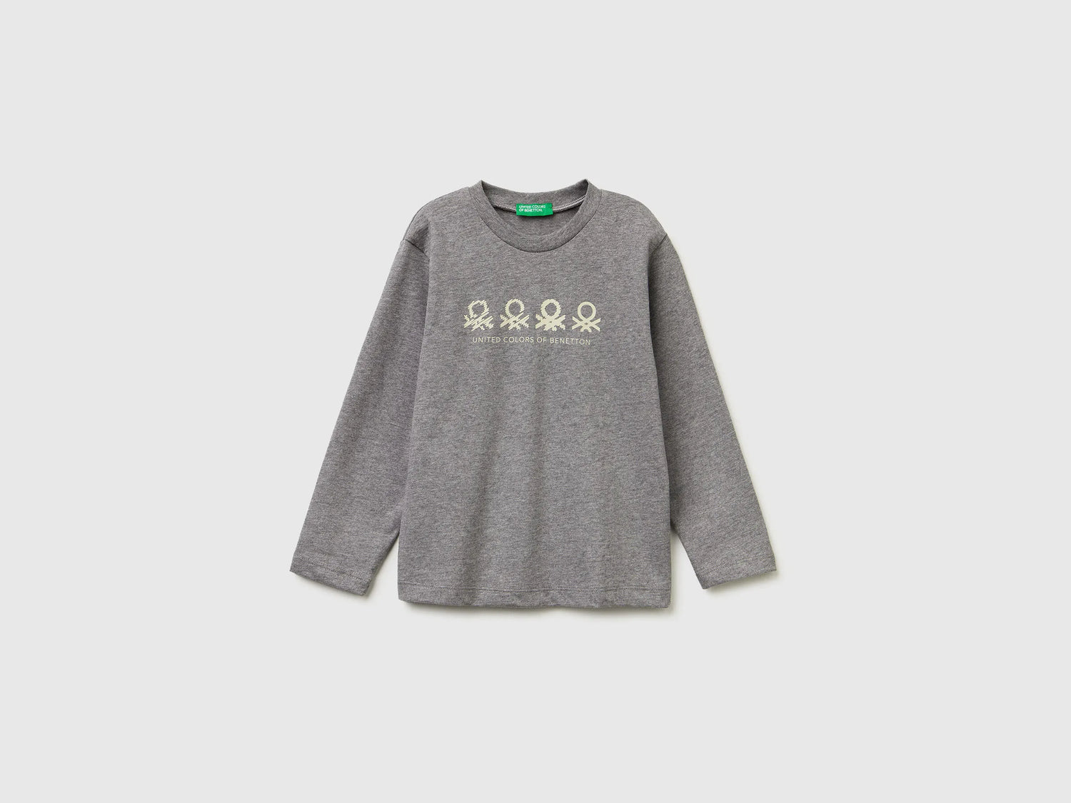 Benetton_Dark Gray_Crew Neck T-Shirt in Warm Cotton_3ATNG10KT_507_01