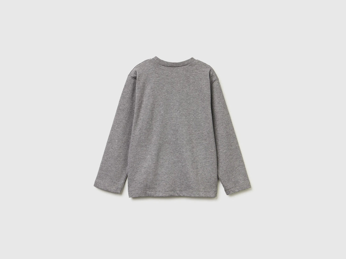 Benetton_Dark Gray_Crew Neck T-Shirt in Warm Cotton_3ATNG10KT_507_02