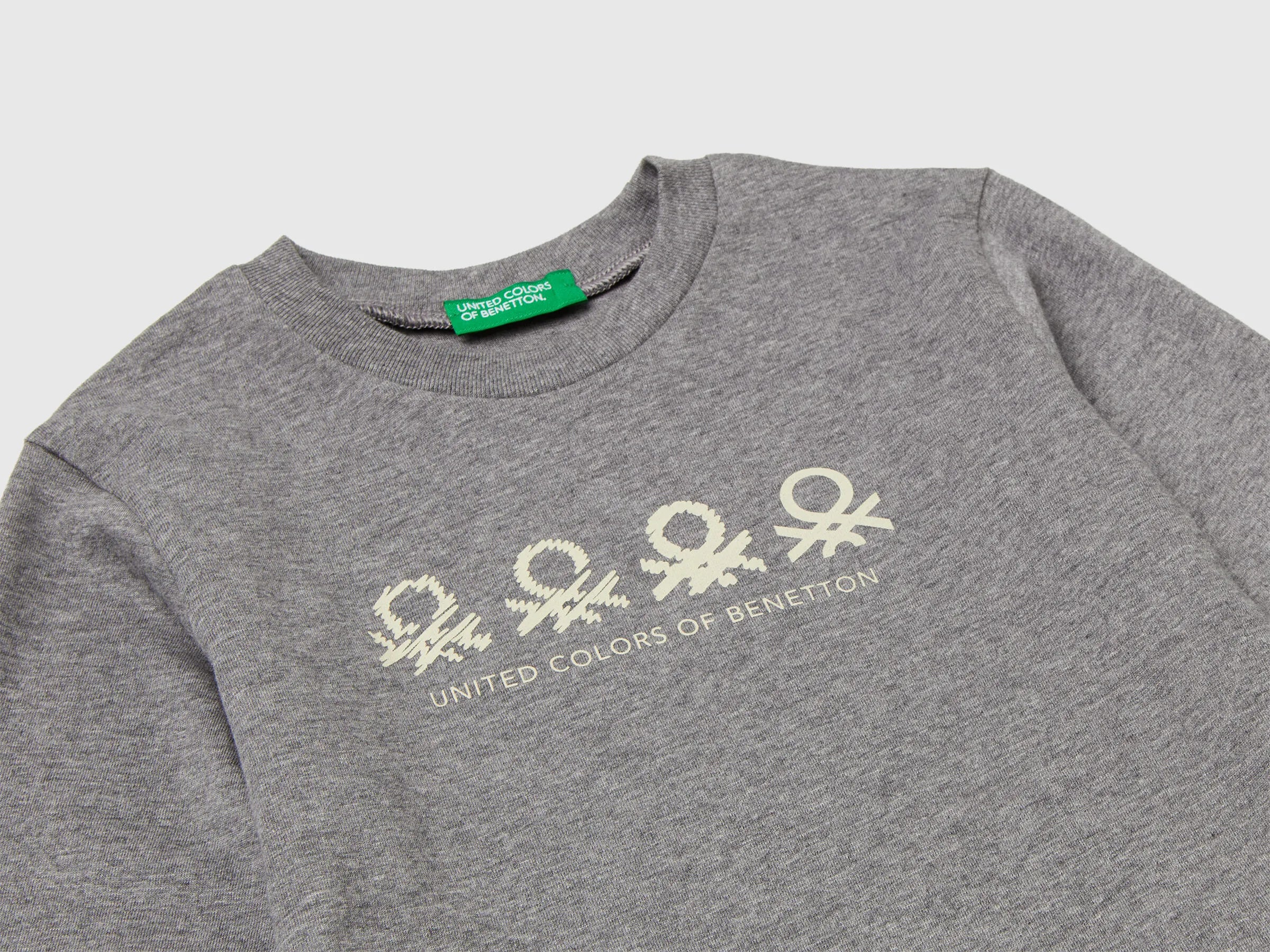 Benetton_Dark Gray_Crew Neck T-Shirt in Warm Cotton_3ATNG10KT_507_03