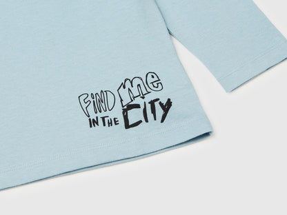 Benetton_Light Blue_T-Shirt with Print on Front and Back_3ATNG10KV_27G_03