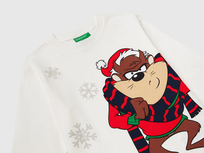 Benetton_White_Taz ©Looney Tunes Christmas T-Shirt_3ATNG10L4_074_03