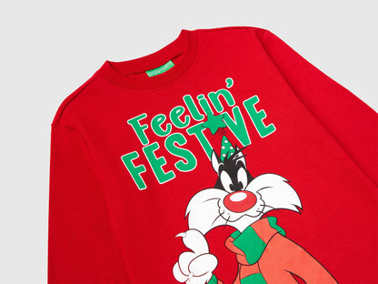 Benetton_Red_Sylvester ©Looney Tunes Christmas T-Shirt_3ATNG10L4_29M_03