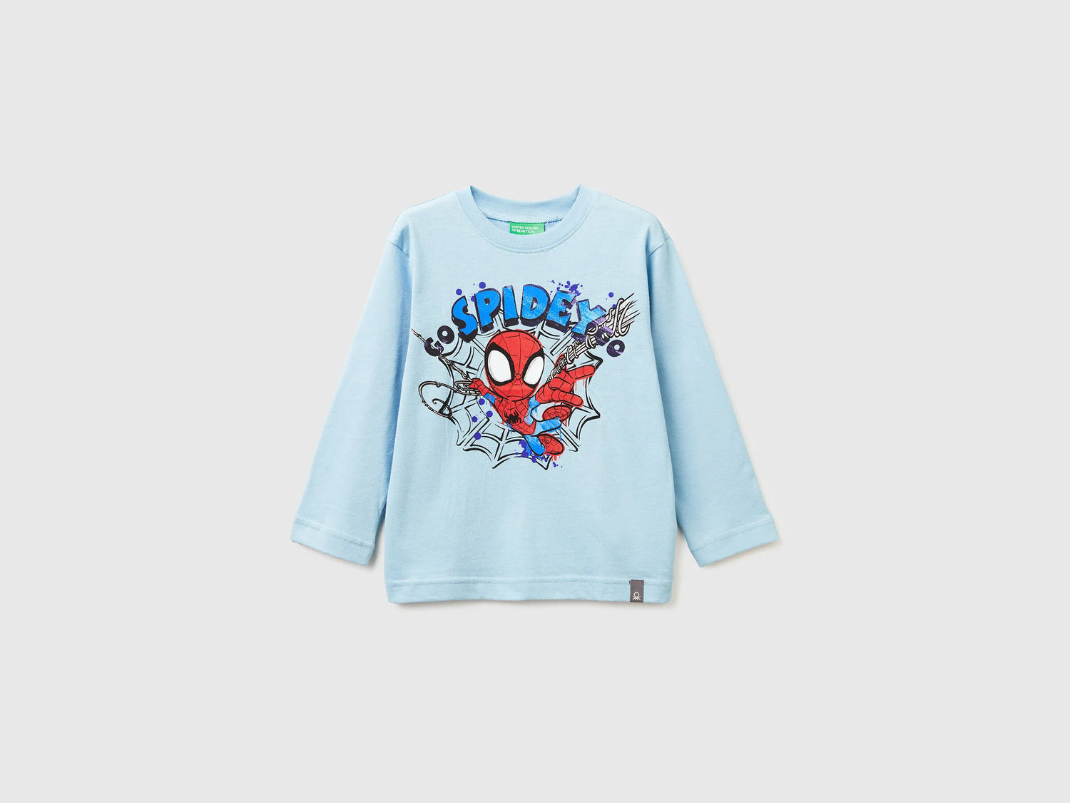 Benetton_Light Blue_Regular Fit ©Marvel Spiderman T-Shirt_3ATNG10L6_27G_01