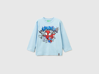 Benetton_Light Blue_Regular Fit ©Marvel Spiderman T-Shirt_3ATNG10L6_27G_01
